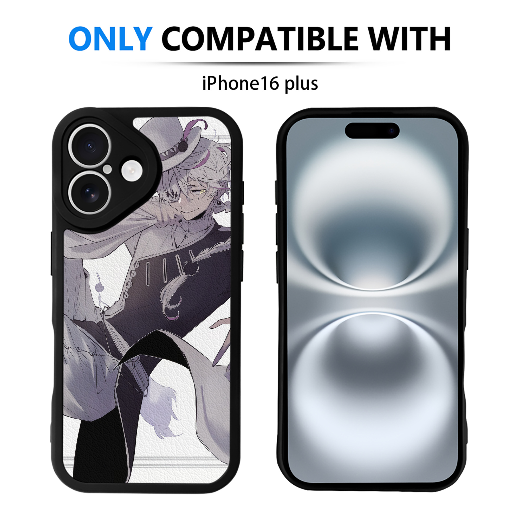 （画像用） 文豪ストレイドッグス Bungo Stray Dogs 【iPhone 16シリーズ対応】シリコンスマホケース（レザー調） 材質：シリコン